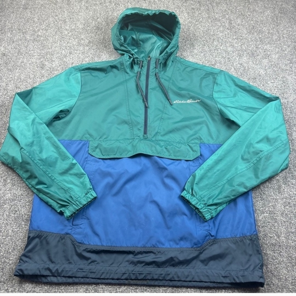 Eddie Bauer Teal and Navy Windbreaker